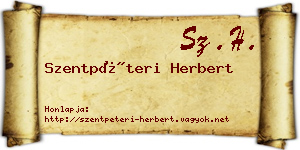 Szentpéteri Herbert névjegykártya